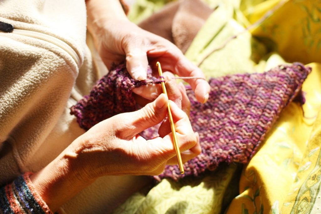 おばあちゃんの編み物